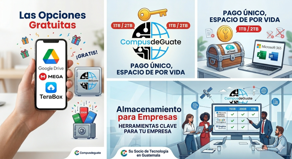 Opciones de almacenamiento disponibles en Guatemala Almacenamiento en la nube Pc Cloud